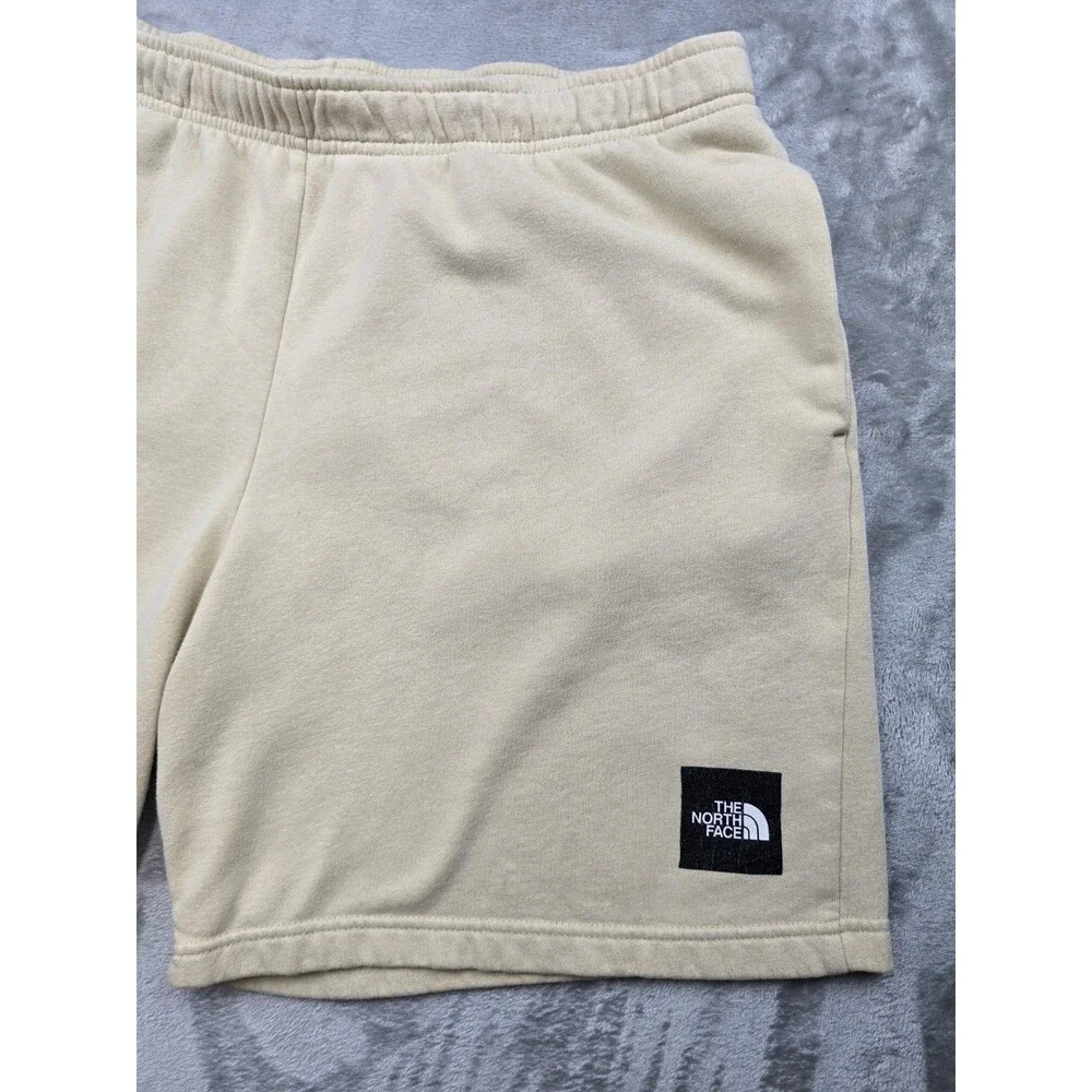 The North Face Men’s Beige Sweat Shorts Size XL Logo Casual Lounge Cotton